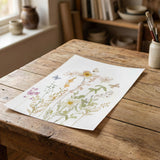 Custom name wildflower nursery art gift idea