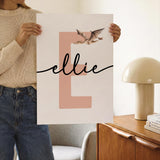 Dinosaur Nursery Prints – Custom Initial & Name, Set of 3 — view 5