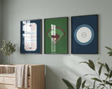 Minimalist sports field wall art designs overview