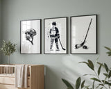 Girls Hockey Prints with Custom Name & Number – Set of 3 — view 8